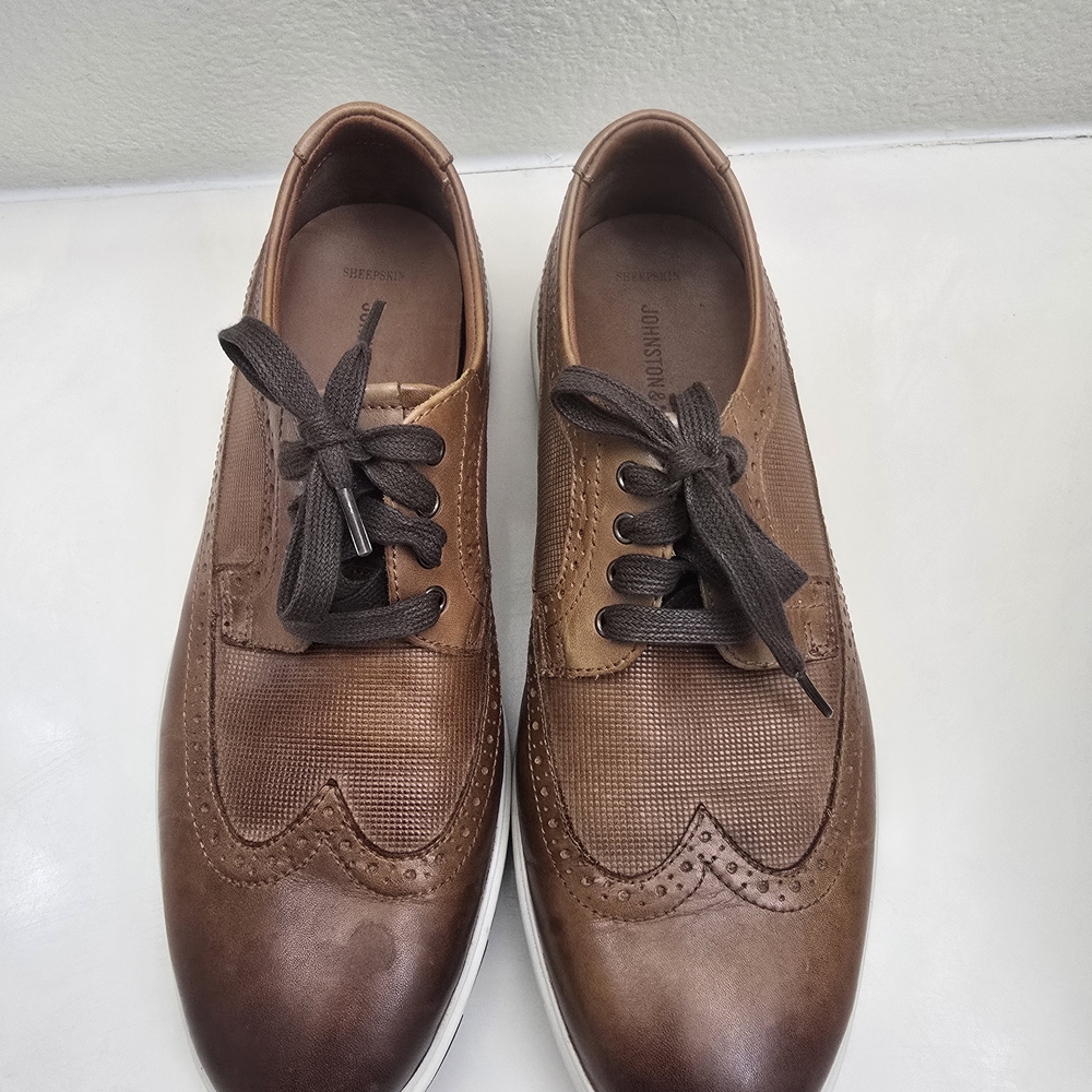 Johnston & Murphy Tan Leather Oxfords